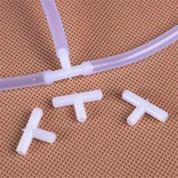 4mm Plastic Tee 3-Way Fish Tank Acuarios Aquarium Air Pump Line Tubing Joints Connectors Splitter Head Air Pump Accessories 1