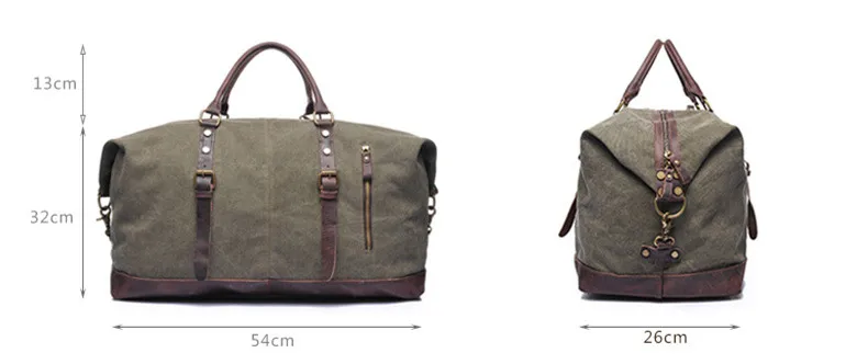 Oversize Canvas Overnight Duffel Bag