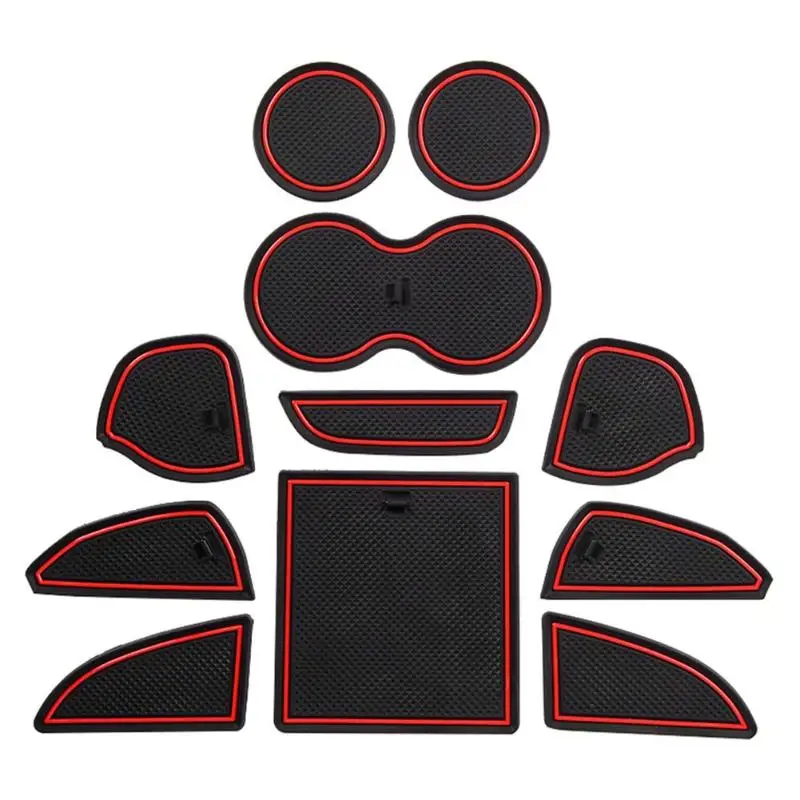 Non Slip Anti Dust Liners Excellent Craftsmanship Well Durability 11pcs/set Interior Door Console for Dodge Challenger
