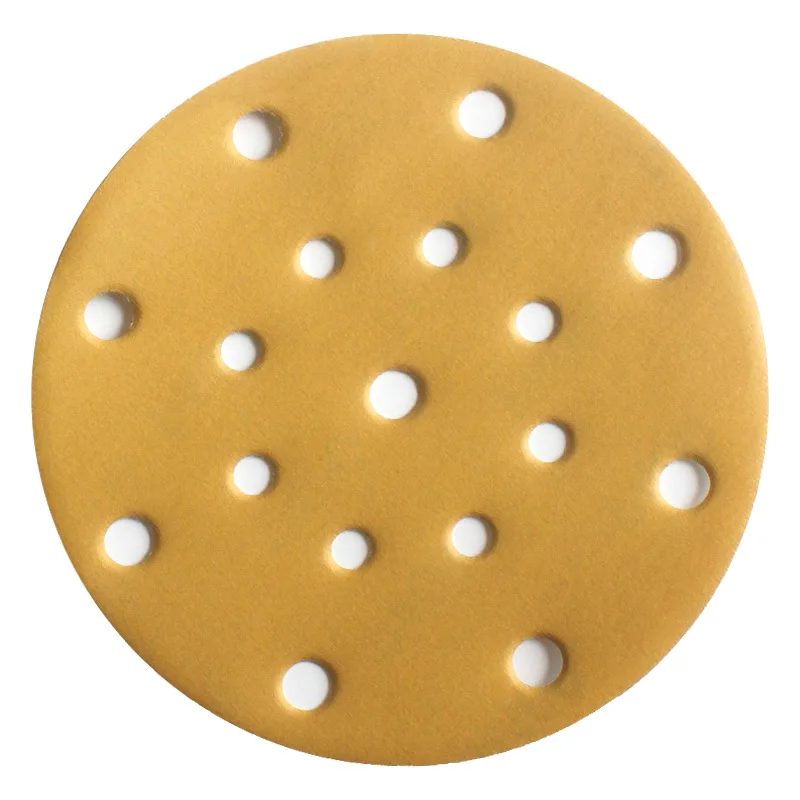 

10pcs Gold Sandpaper - 6inch 15/17holes Sanding Discs Aluminium Oxide 60-1000 Grits Hook Loop for Polishing & Grinding