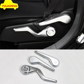 

3PCS For Jeep Compass Patriot 2011-2016 Inner ABS Chrome MT Manual Seat Adjust Side Button Handle Knob Cover Trim Accessories