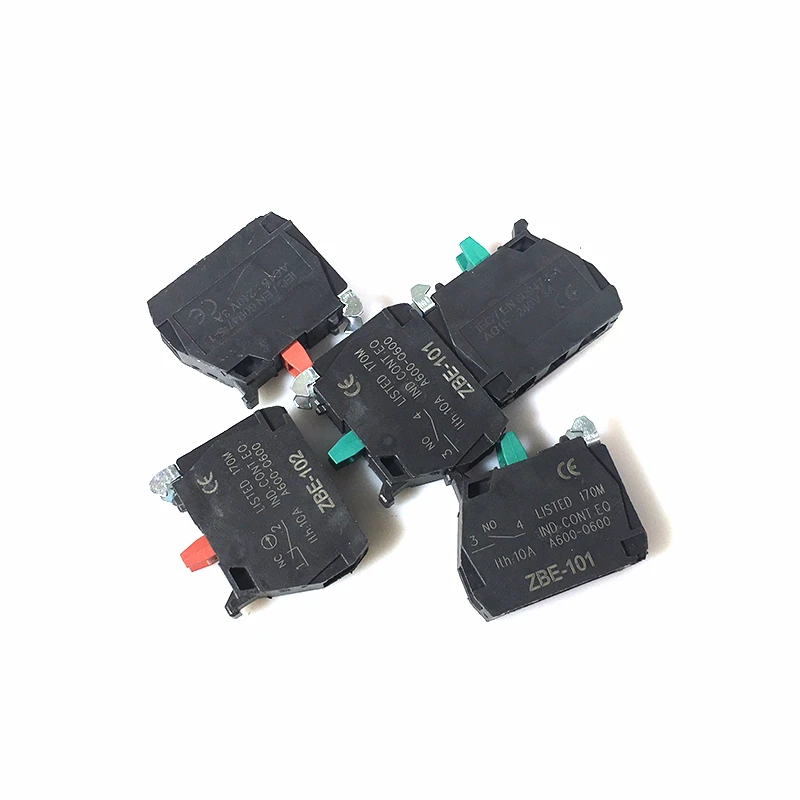 Interruptor de Botão Bloco de Contato nc Zbe-102 Xb4 Xb5 100 Pcs Zbe-101 no –
