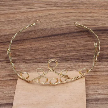 

100pcs Handmade Wired Bridal Crown Headpieces Iron Metal Choker Collar Necklace Findings DIY Women Wedding Hair Head Accessories