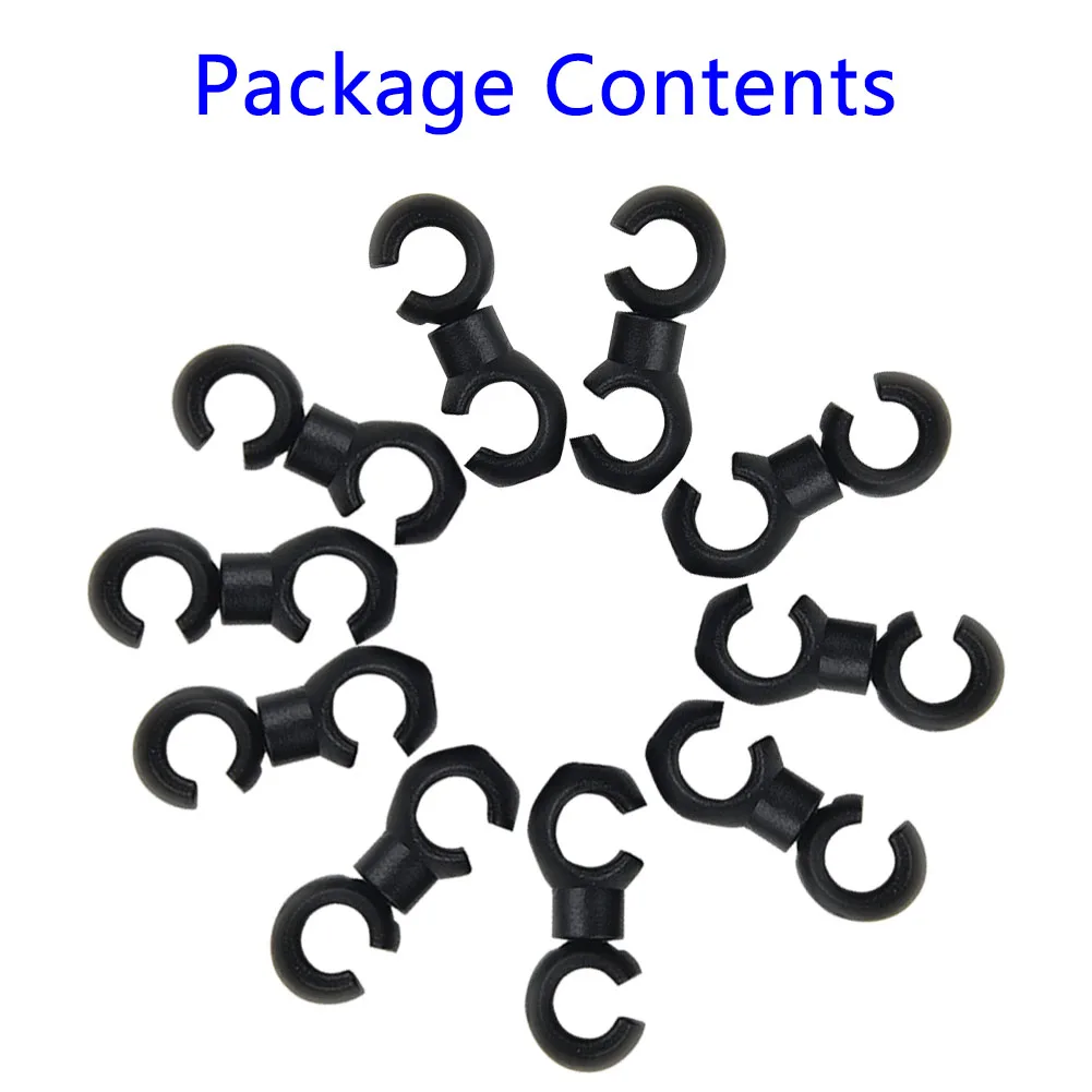 10pcs Bicycle S Shaped Clips Plastic Hook Clips Rotating Bike Brake Gear Cross Cable Tidy Clip Tool Bike Accessories