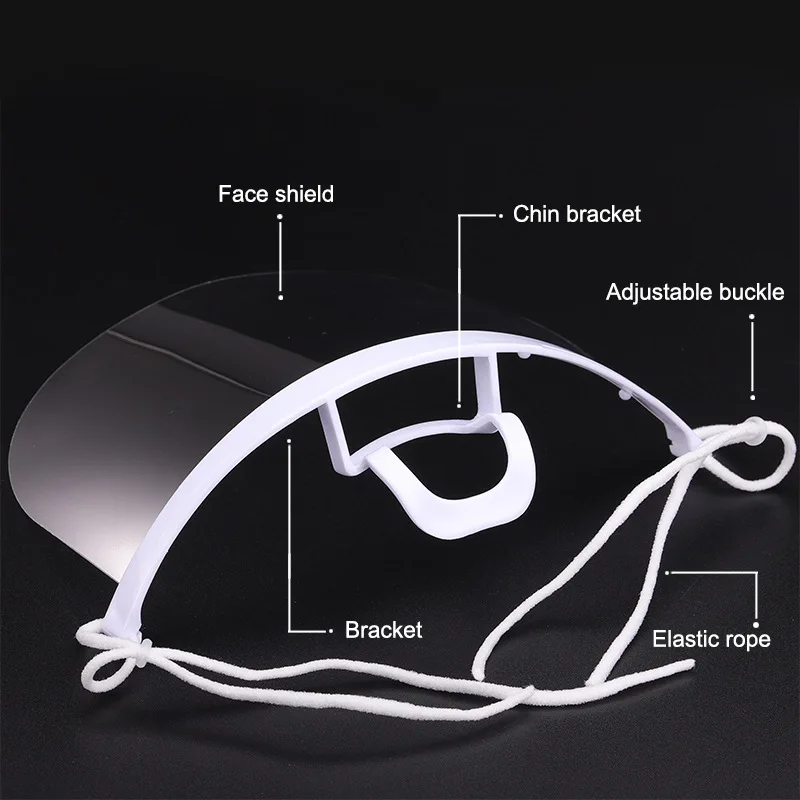 40Pcs Mask Against Droplets Catering Food Hygiene Plastic Kitchen Restaurant Spit Saliva Chef Smile Transparent Mask