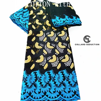 

CS Swiss lace fabric embroidery Swiss voile lace in Switzerland African lace fabric 5+2 yards cotton fabric for Woman dress