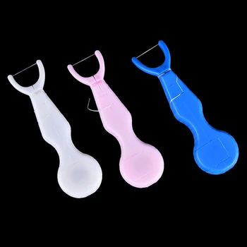 

1Set Teeth Clean Wax Floss Stick Toothpick Tooth tool blue