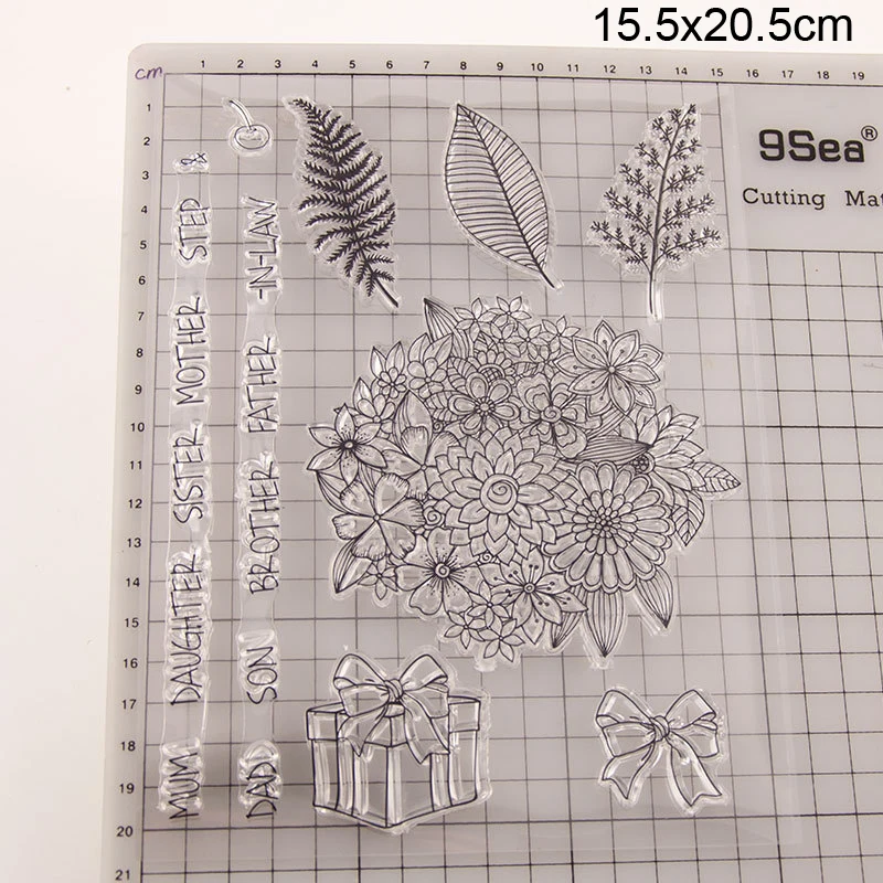 Flower Bow Gift Clear Stamps 02