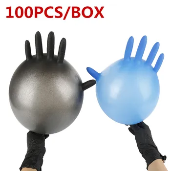 

20/100PCS Black Blue Nitrile Gloves Disposable Gloves Latex Dishwashing/Rubber/Garden Gloves Universal For Left And Right Hand