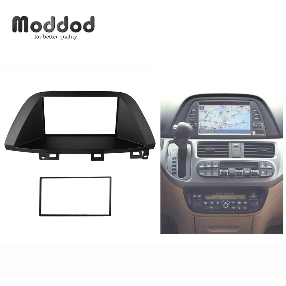 

for HONDA Odyssey 2005-2010 Double Din Fascia Radio CD GPS DVD Stereo CD Panel Dash Mount Installation Trim Kit Frame