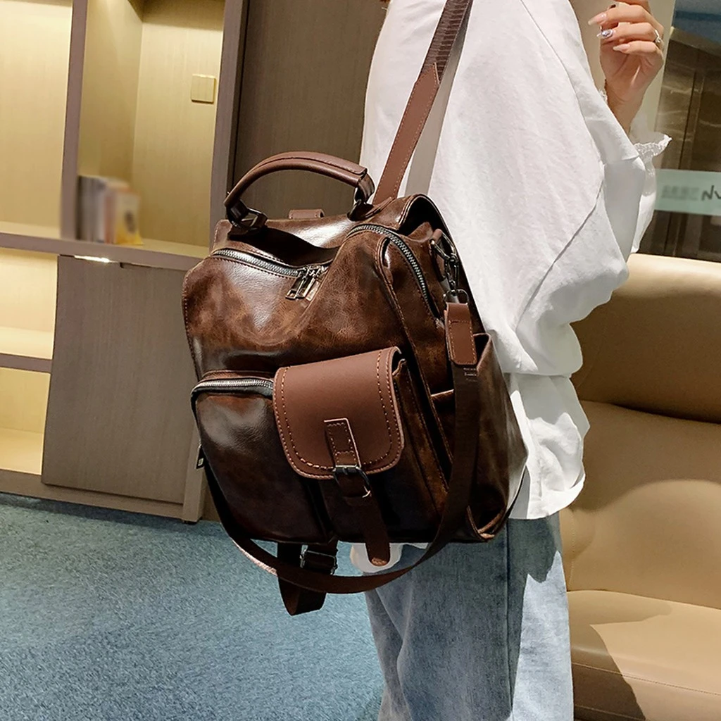 Aelicy, Модный женский рюкзак, высокое качество, Молодежные кожаные бизнес рюкзаки, кожа, для ноутбука, Ретро стиль, мужские дорожные сумки, мужские 1024