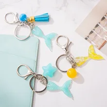 DY-302 мультфильм милый рыбы брелок с хвостиком Ленточки орнамент из бисера сумка с подвесками украшенный брелок