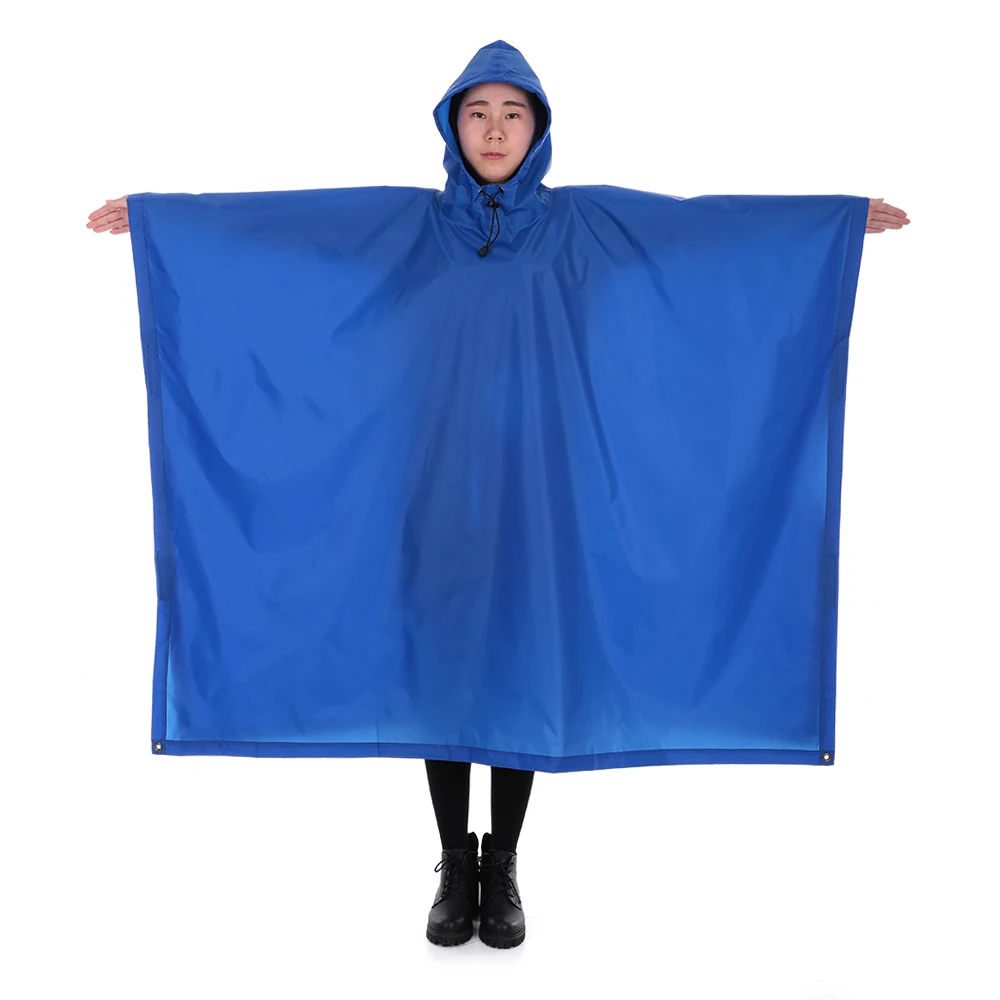 Rain Jacket Tomshoo Multifunctional Lightweight Raincoat with Hood Hiking Cycling Rain Cover Poncho Outdoor Camping Supplies Tent Mat