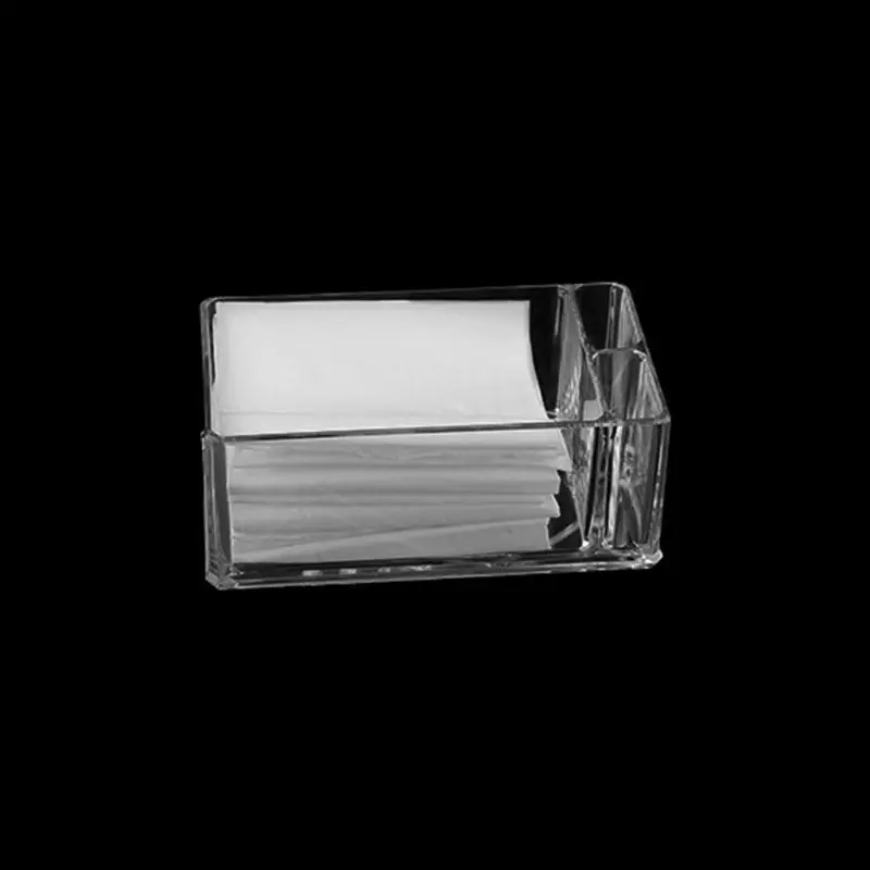 Clear Acrylic Cocktail Napkin Holder Tissue Box Paper Serviette Dispenser Bar Caddy Straws Organiser for Dining Table Home Decor 3