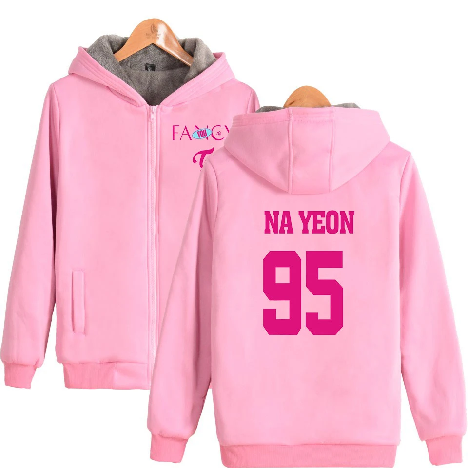 KPOP Group twice fancy Album hoodie Женская/Мужская kpop модная толстовка на молнии Повседневная утепленная толстовка на молнии