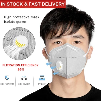 

TB Dustproof Mask Reusable Face Mask PM2.5 Windproof Foggy Haze Pollution Protective Respirator mouth mask With Breathing Valve