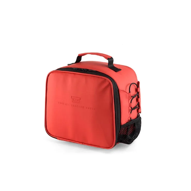 Сумка для ланча, толстая большая изоляционная сумка, переносная коробка для ланча, сумка из алюминиевой фольги, многофункциональный мешок для пикника на открытом воздухе - Цвет: red