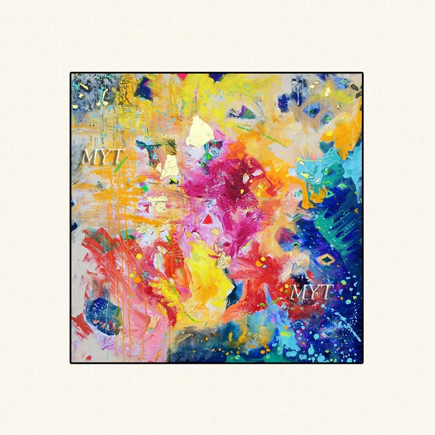 

Hand-painted oil painting, abstract rose art, pictures on canvas.No framework.