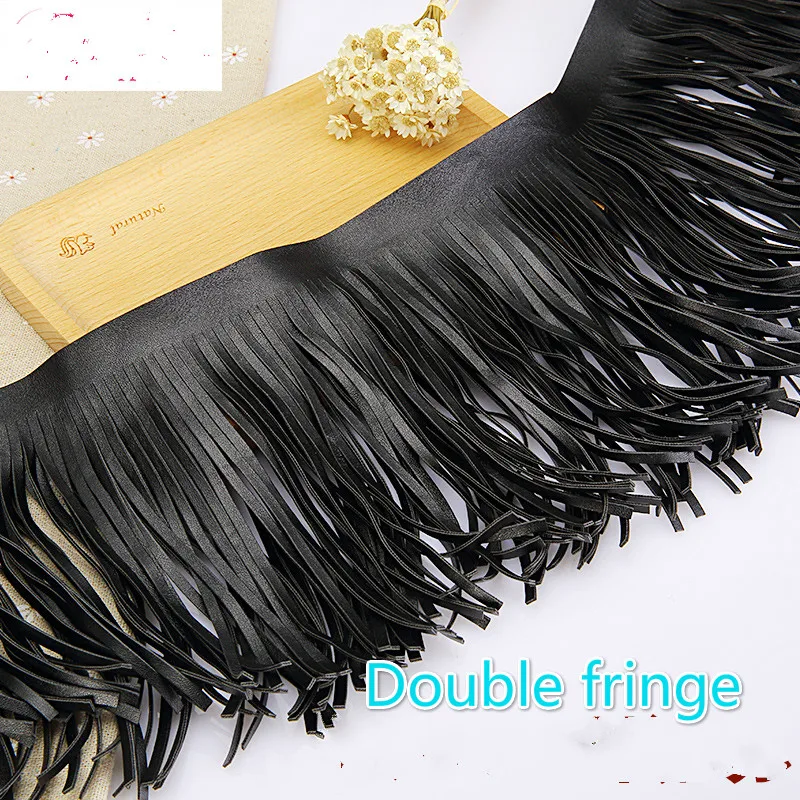 15CM Suede Leather tassel lace skirt garment bag handmade DIY hem accessories Half a yard-1 yards