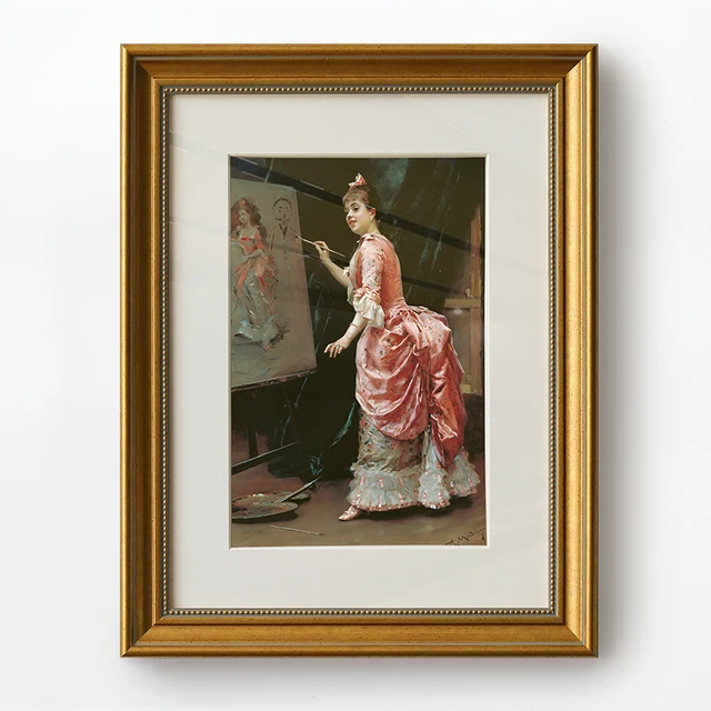 Symbolism decorative painting The Girl looking in the mirror for wall decoration 5