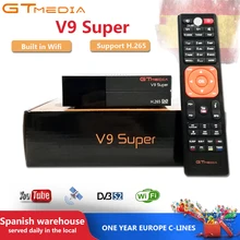 GTMedia V9 Super Satellite Receiver DVB-S2 H.265 Built-in WiFi with 1 Year Spain Europe Cccam GTmedia V8 NOVA V9 Super Receptors цена GTMedia V9 Super Satellite Receiver DVB-S2 H.265 Built-in WiFi with 1 Year Spain Europe Cccam GTmedia V8 NOVA V9 Super Receptors цены онлайн
