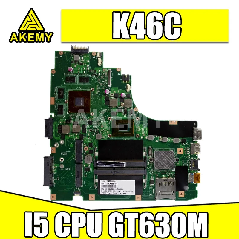Материнская плата для ноутбука K46CB K46CM A46C K46CA Asus i5 CPU GT630M видеокарта HM76 2 ГБ DDR3