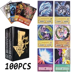 Yu gi oh – cartes de dessin animé, 100 pièces, yeux bleus, magicien foncé, obélisk, Slifer Ra Yugioh DM, Collection, jouet, cadeau pour enfant 