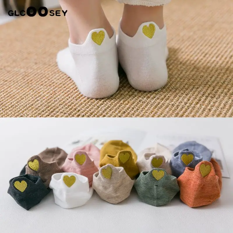 Lovely Kawaii Embroidered Expression Women Socks Happy Fashion Ankle Socks