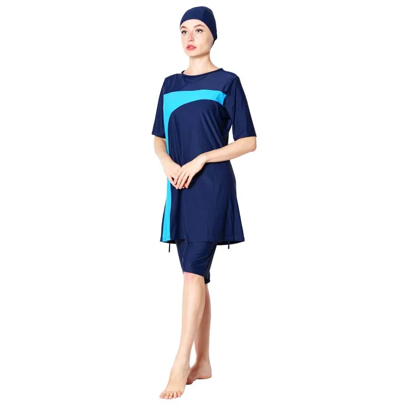 

DROZENO Women's short Muslim swimsuit Beach wear Short sleeve Islam's conservative large size ladies Muslim swimsuit