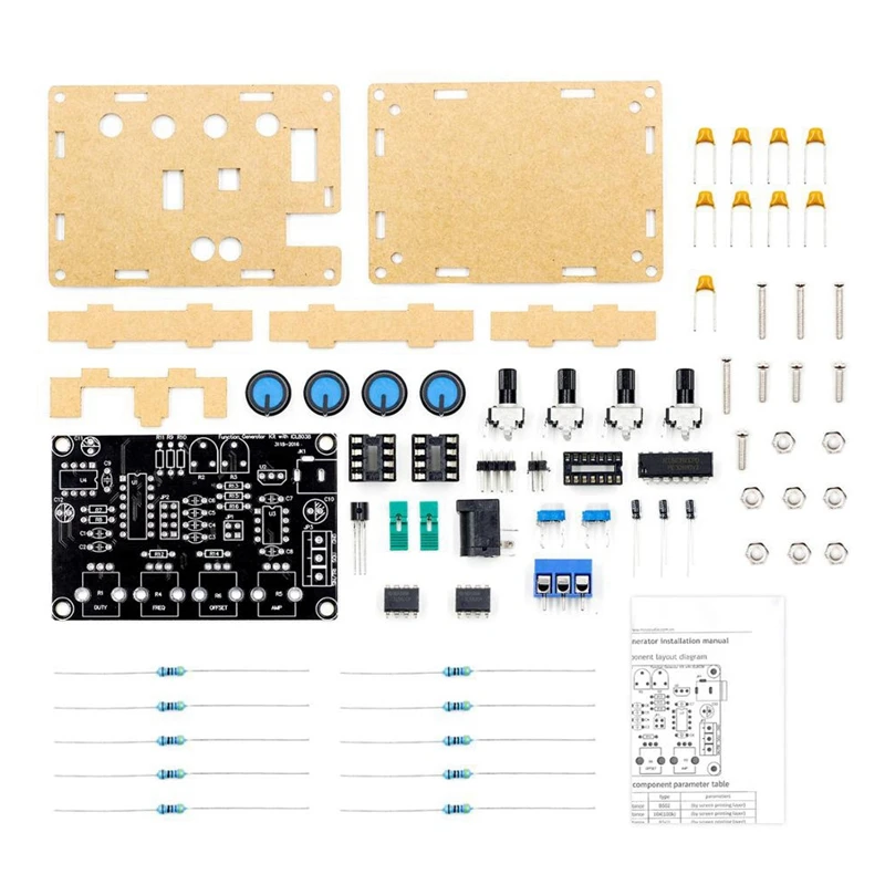 Icl8038 генератор сигналов Diy Kit синусоидальный треугольник квадратный пилообразный выход 5 Гц~ 400 кГц Регулируемая амплитуда частоты