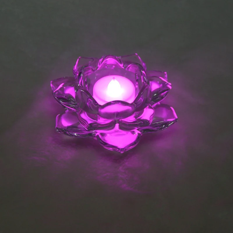Прозрачных Lotus подсвечник из Стекло держателя для свечи Tealight