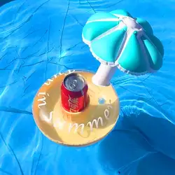 JIAINF 10 шт. гриб напиток держатель надувные напитки поплавок piscine подстаканник синий розовый гриб воды Отдых gonflable игрушка