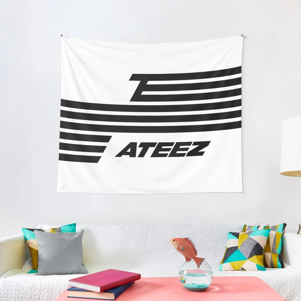 Thanxx Flags Ateez Flag Tapestry Wall Hanging Dorm Decor Blanket Wall Cloth Tapestry vintage tapestry rose wild flowers and leaf abstract home dorm decor large tapestry wall hanging blanket for living room bedroom