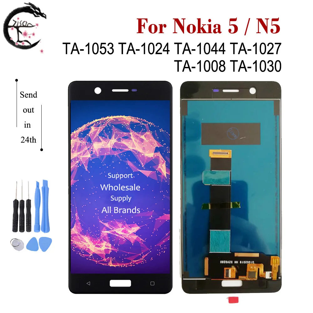 Lcd Da 6 "Per Nokia 5 Display Lcd Ta-1053 Ta-1024 Ta-1044 Ta-1027 Ta-1008 Ta-1030 Schermo Touch Digitizer Assembly Per Nokia5 N5 Lcd