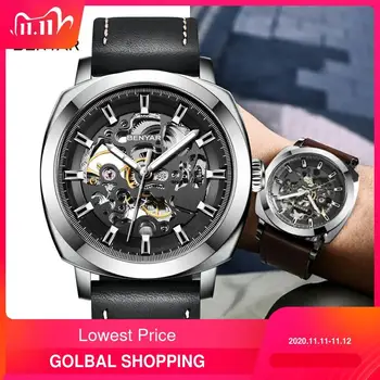

2020 BENYAR Top Brand Luxury Watch Men Mechanical Watches Sport Clock Leather Casual Business Watch Waterproof Relogio Masculino