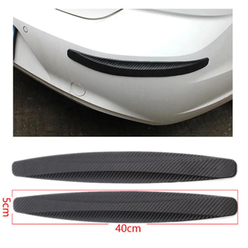 Bumper Corner Protector 2/4Pc 40x5/14x2.5CM Car Bumper Anti-Scratch Strips Sticker Body Molding valance chin