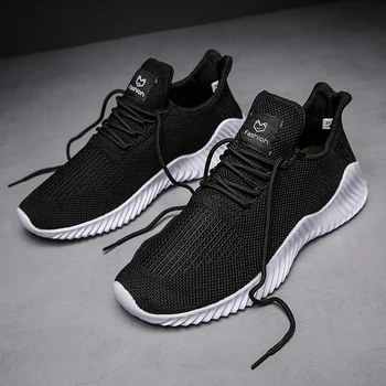 

Popular Style Men's Sneakers Big Size Running Men Shoes Lightweight Male Jogging Sports Fitness Outdoor Walking Athletic Black 8