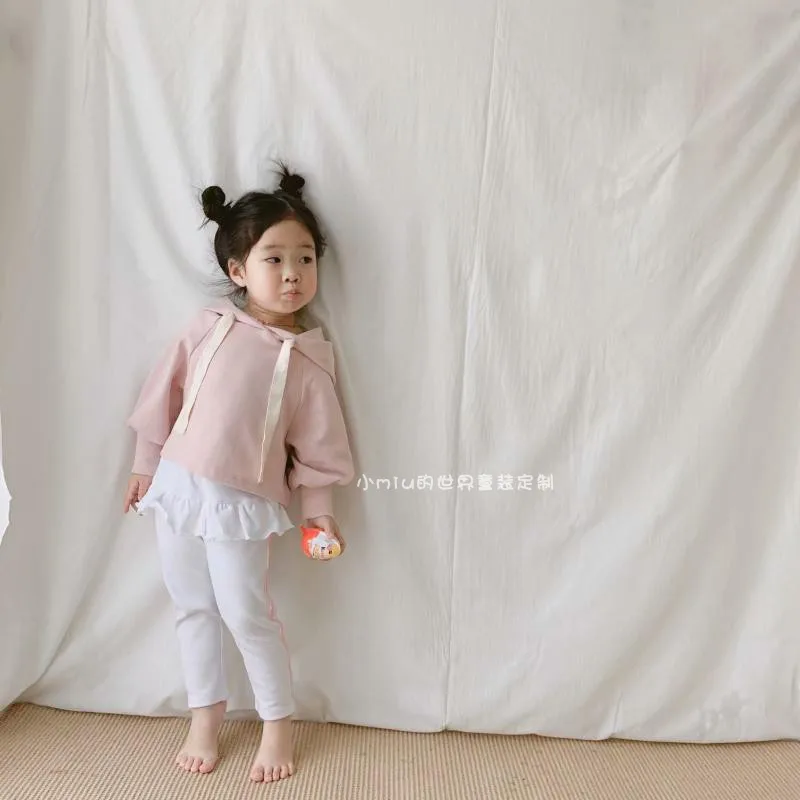 

Spring And Summer New Products Girls Lovely Hoodie, Practical Hem Leggings Two Set Pieces