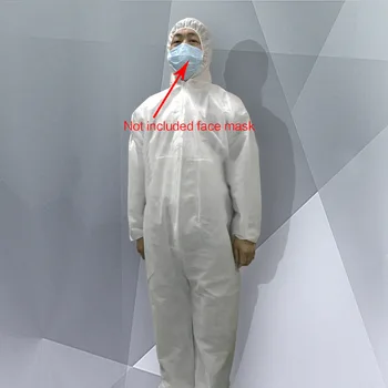 

High Quality Non-woven Coverall Hooded Breathable Dustproof Disposable Isolation Suit Protection Suits Uniform Safety Clothes