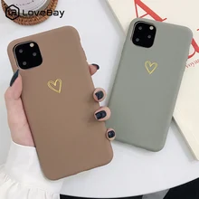 Lovebay пары чехол для телефона для iPhone X XR XS Max 7 8 6 6s Plus Любовь Сердце милый карамельный цвет Мягкий ТПУ силиконовый чехол