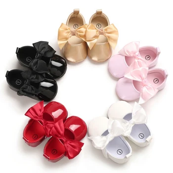 

Toddler Girls Crib Shoes Newborn Cute Baby Casual Shoes Girl 6-12 Months Girls Boys Bowknot Soft Sole Casual Shoes