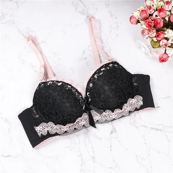 

2020 new women sexy female back closure lolita brassiere 3/4 cup bra woman underwear push up bra lingerie unlined lace bra