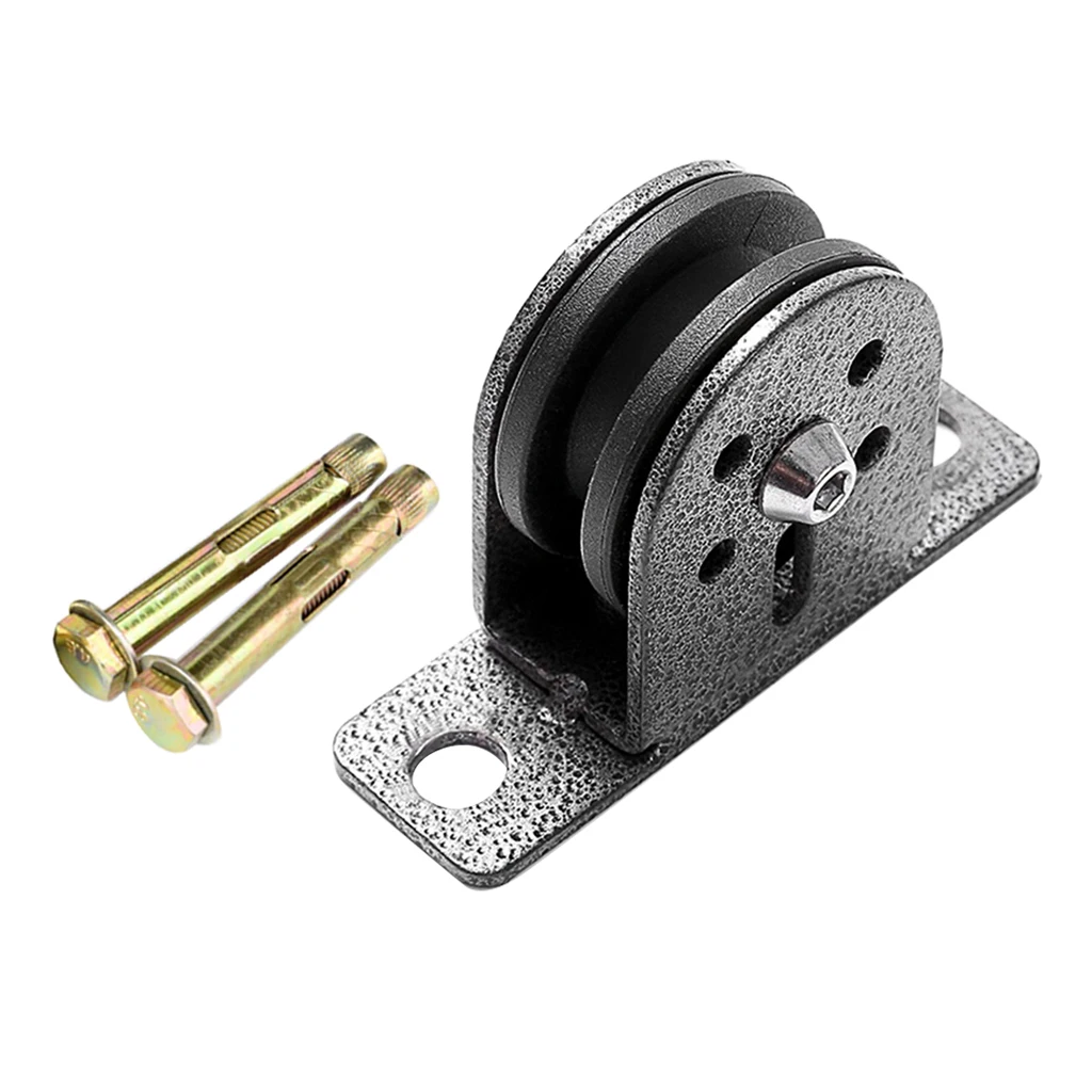 High-Strength Fixed Pulley Block Single Wheel Lifting Rope Guide and Self-tapping Screw Fitness Equipments Accessories