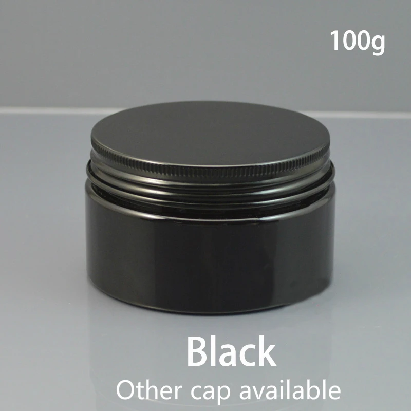 

Black 100g Plastic Cream Jar Refillable Cosmetic Lotion Container Empty 100ml Handmade Honey Aloe Vera Gel Bottle Free Shipping