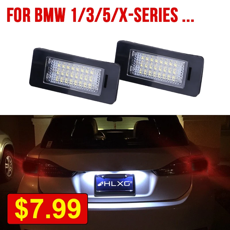 12V светодиодный номерной знак светильник для BMW E39 E60 E82 E90 E92 E93 M3 E70 X5 E61 M5 E88 прицеп
