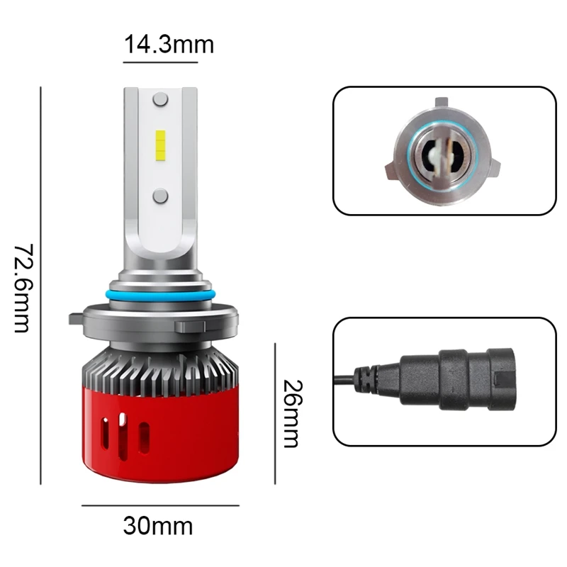 2X6000 K H4 Led H7 H11 H8 Hb4 H1 H3 Hb3 Авто 1903 автомобильные лампы накаливания 60 Вт 6000Lm стайлинга автомобилей Led помощи при парковке