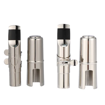 

Sax Mouthpiece Tone Silver Plated Alto Saxophone Mouthpiece + Cap + Ligature Musical Instruments