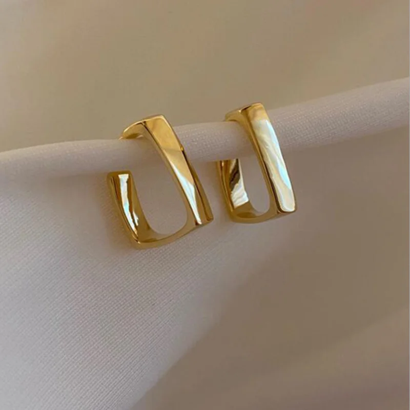 Pendientes De Aro Redondos Bañados En Oro 18k - Acero