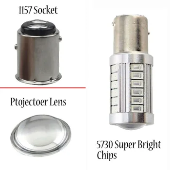 

Super bright LED Brake Light Replacement 4Pcs Red BAY15D 1157 LED DC 12V