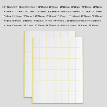 

15 Sheet/Pack 24 Sizes Blank White Sticker Labels Paper Adhesive Label Stickers Writable Category Stickers